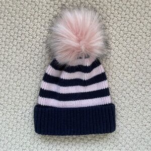 Norla Canada blue & pink striped toque